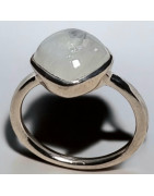 Bague Pierre de lune argent 925 Taille 57