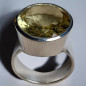 Bague Citrine citron Argent 925 Taille 55