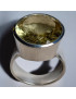 Bague Citrine citron Argent 925 Taille 55