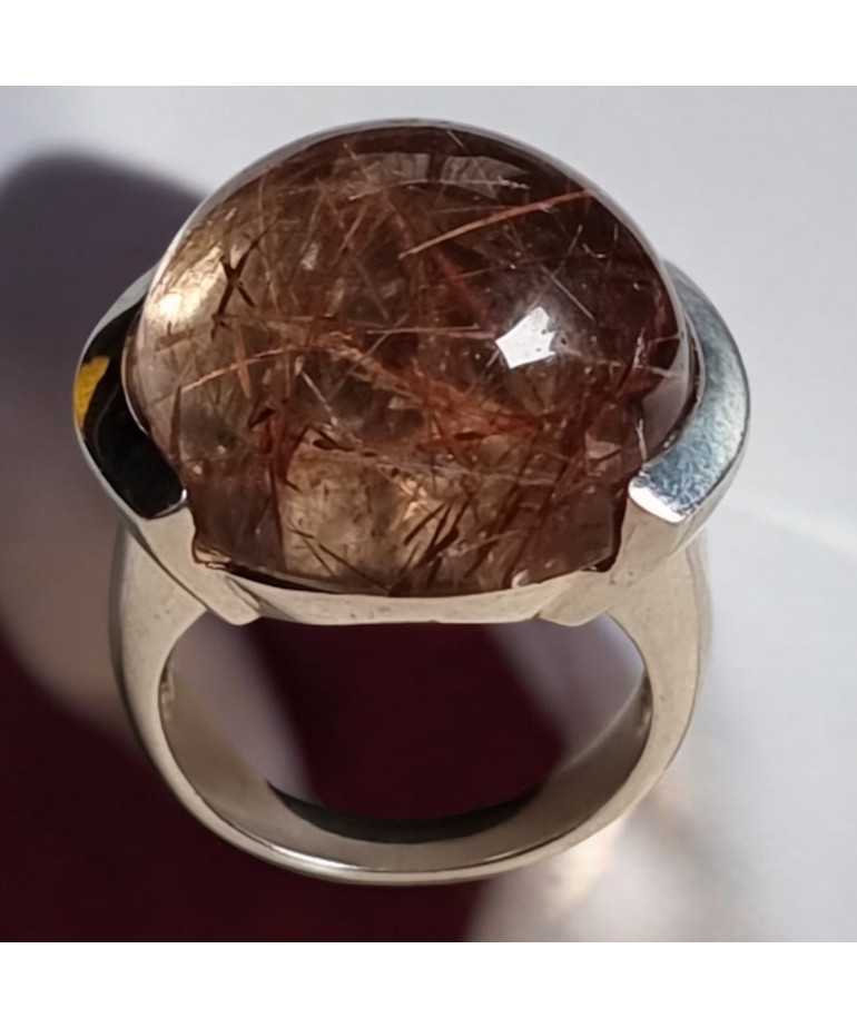 Bague Quartz rutile Argent 925 Taille 56