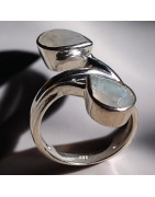 Bague Pierre de lune Argent 925 Taille 57