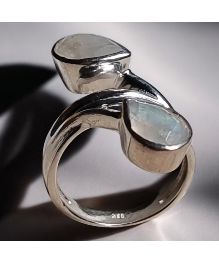 Bague Pierre de lune Argent 925 Taille 57