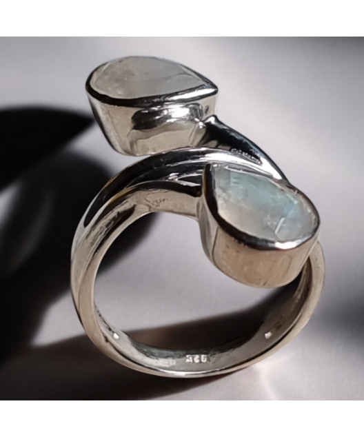 Bague Pierre de lune Argent 925 Taille 57