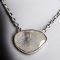 Pendentif Pierre de lune Facettée Argent 925 avec chaîne