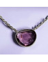 Pendentif Améthyste Facettée Argent 925 sur chaîne