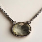 Pendentif Citrine citron Facettée Argent 925 sur chaîne