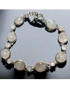 Bracelet Pierre de lune Cabochons Argent 925