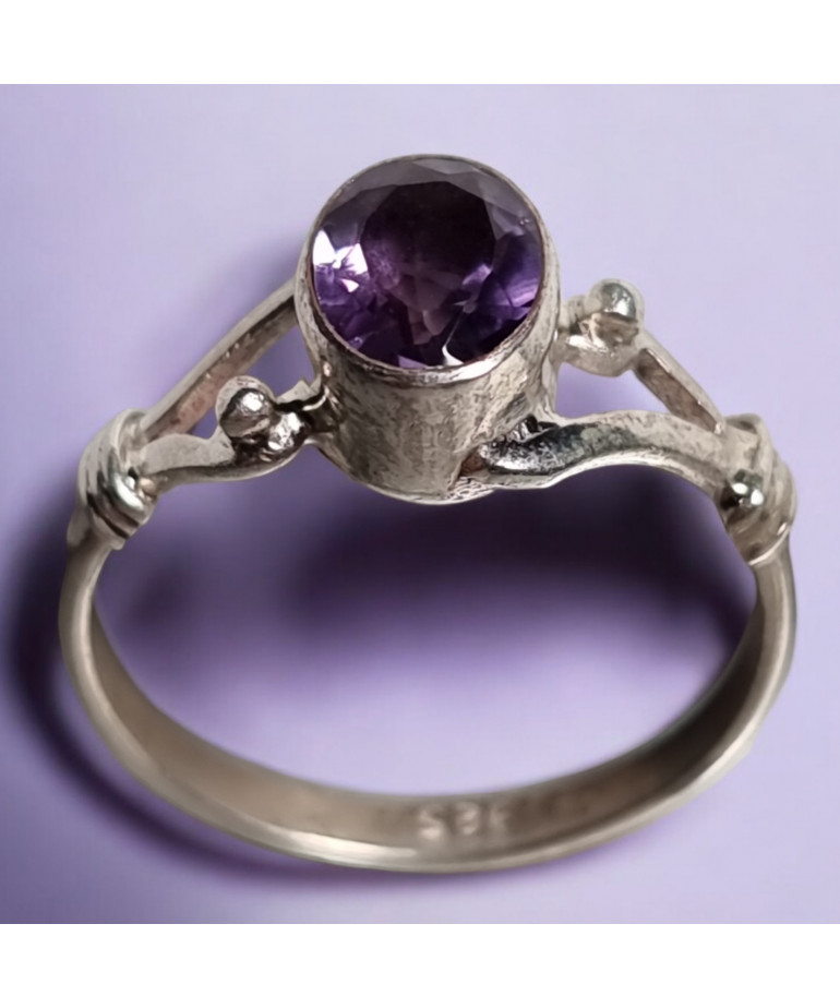 Bague Améthyste Argent 925 Taille 59