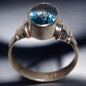 Bague Topaze bleue Argent 925 Taille 55