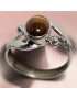 Bague Œil de tigre Argent 925 Taille 52