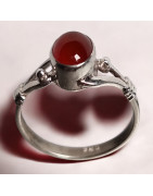 Bague Cornaline Argent 925 Taille 56