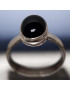 Bague Onyx Noir Argent 925 Taille 58