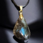 Pendentif Labradorite sur cordon