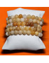 Bracelet Aventurine jaune Pierres rondes (s)