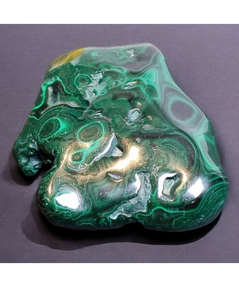 Pierre brute polie Malachite 201g