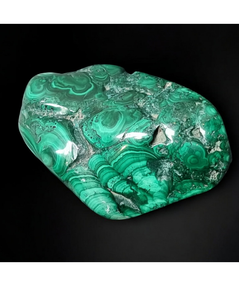 Pierre brute polie Malachite 128g