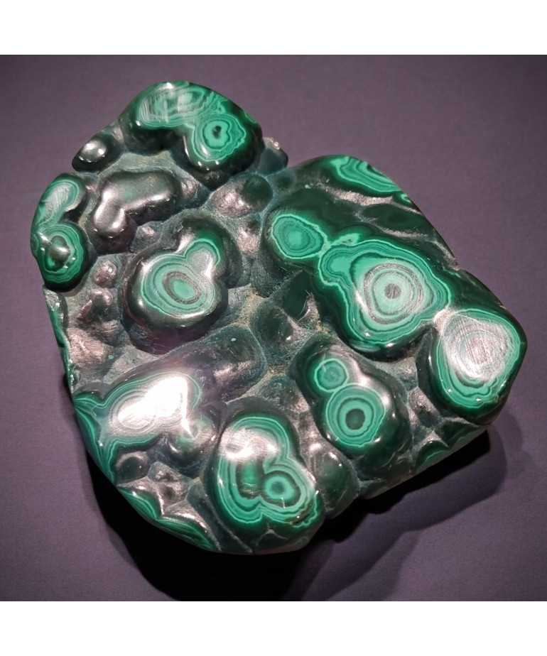 Pierre brute polie Malachite 166g