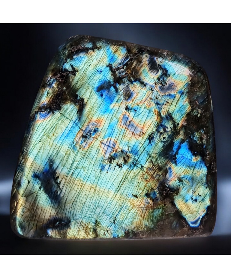 Pierre sculptée Labradorite 1238g