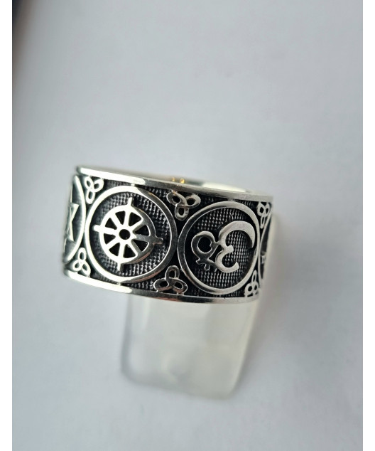 Bague 6 signes sacrés argent 925