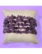 Bracelet Améthyste Baroque 19cm