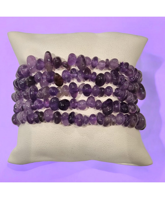 Bracelet Améthyste Baroque 19cm