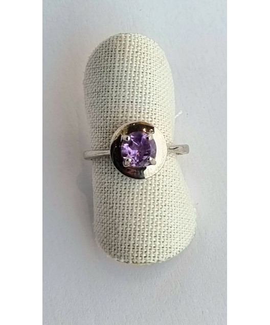 Bague améthyste argent 925 taille 52
