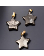 Pendentif Obsidienne neige Etoile