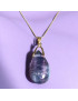 Pendentif Améthyste avec chaîne Plaquée or réglable