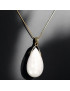Pendentif Pierre de lune avec chaîne plaquée or