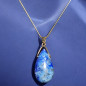 Pendentif Lapis-lazuli avec chaîne plaquée or