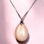 Pendentif Pierre de lune rose avec chaîne réglable