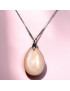 Pendentif Pierre de lune rose avec chaîne réglable