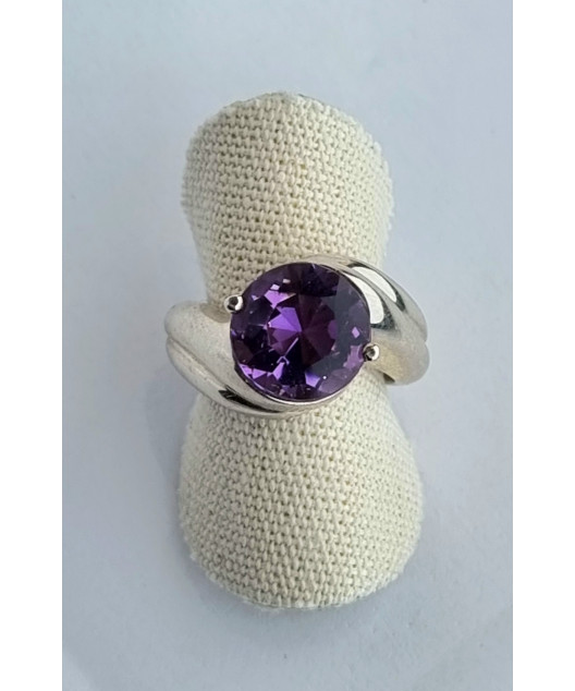 Bague améthyste argent 925 taille 51