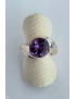 Bague améthyste argent 925 taille 51