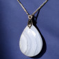 Pendentif Calcédoine avec chaîne réglable