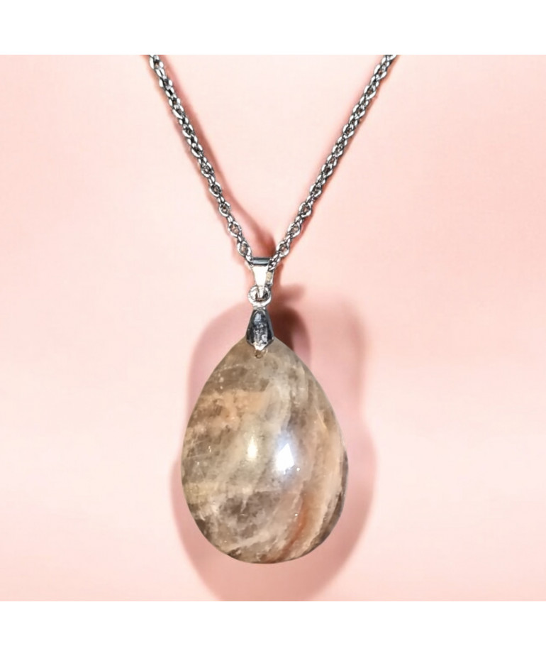 Pendentif Pierre de lune avec chaîne