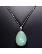 Pendentif Aventurine verte avec chaîne