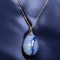 Pendentif Aventurine bleue avec chaîne