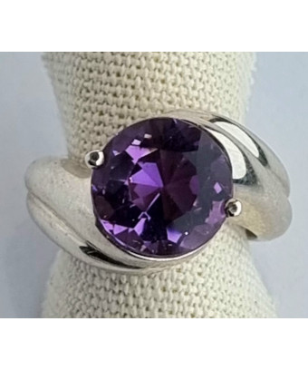 Bague améthyste argent 925 taille 51