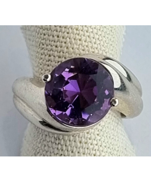 Bague améthyste argent 925 taille 51