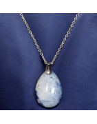 Pendentif Aventurine bleue avec chaîne