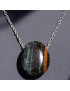 Pendentif Œil de faucon sur chaîne