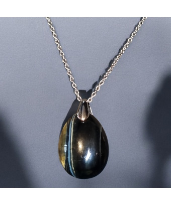 Pendentif Œil de faucon sur chaîne