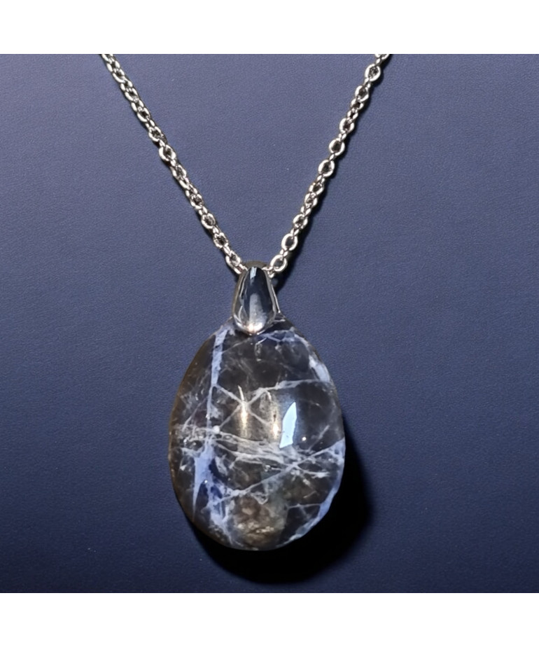 Pendentif Sodalite avec Chaîne (s)