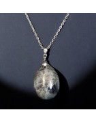 Pendentif Labradorite goutte avec chaîne