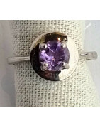 Bague améthyste argent 925 taille 52