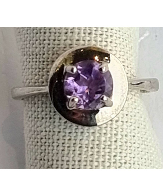 Bague améthyste argent 925 taille 52