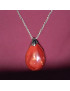 Pendentif Jaspe rouge avec chaîne