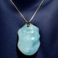 Pendentif Amazonite sur chaîne plaquée or réglable