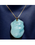 Pendentif Amazonite sur chaîne plaquée or réglable